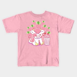 Strawberry Milkshake Cow Pal Kids T-Shirt